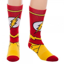 DC Comics Flash Suit Up Crew Socks-Flash-GeekyHelix