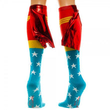 DC Comics Wonder Woman Knee High Shiny Cape Socks-Wonder Woman-GeekyHelix