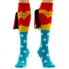 DC Comics Wonder Woman Knee High Shiny Cape Socks-Wonder Woman-GeekyHelix