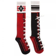 Harley Quinn Laceup Knee High Socks-Suicide Squad-GeekyHelix