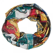 Harry Potter Crests Infinity Viscose Scarf-Harry Potter-GeekyHelix