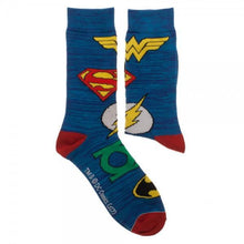 Justice League 2 Pair Blue Crew Socks-Justice League-GeekyHelix