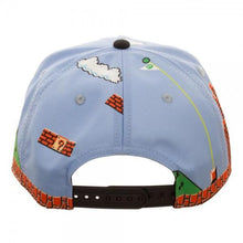 Mario 8Bit All Over Scene Snapback-Nintendo-GeekyHelix