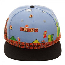 Mario 8Bit All Over Scene Snapback-Nintendo-GeekyHelix