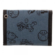Mario Fabric Tri-fold Wallet With Snaps-Nintendo-GeekyHelix