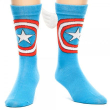 Marvel Captain America Crew Sock with Wings-Marvel Comics-GeekyHelix