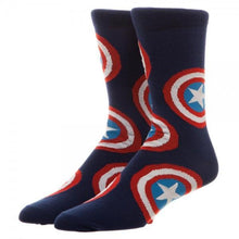 Marvel Captain America Large All over Print Crew Socks-Marvel Comics-GeekyHelix