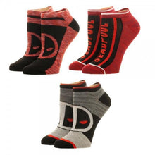 Marvel Deadpool Ankle Socks 3 Pack-Marvel Comics-GeekyHelix