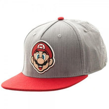 Nintendo Mario Rubber Sonic Weld Gray/Red Snapback-Nintendo-GeekyHelix