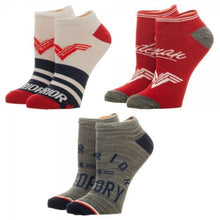 Wonder Woman Ankle Socks 3 Pack-Wonder Woman-GeekyHelix